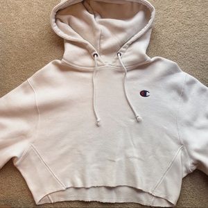 reverse weave cropped hoodie